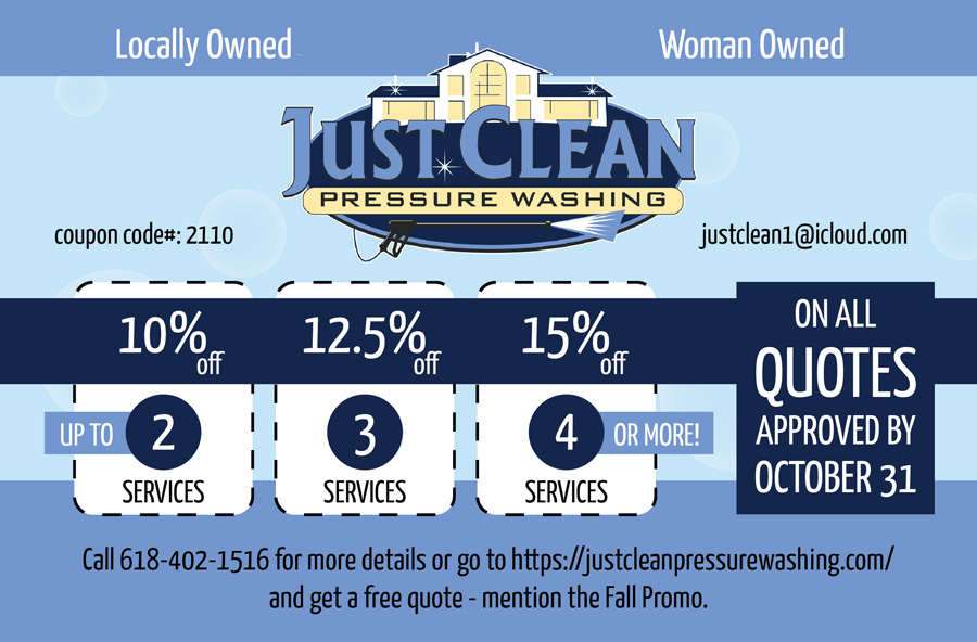 Fall 2021 Special Promotion from Just Clean Pressure Washing