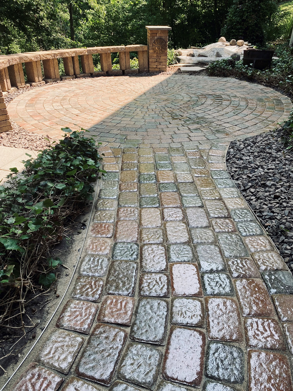 Just Clean Pressure Washing provides Paver Fill (Polymeric Sand) with Waterproofing/Sealing