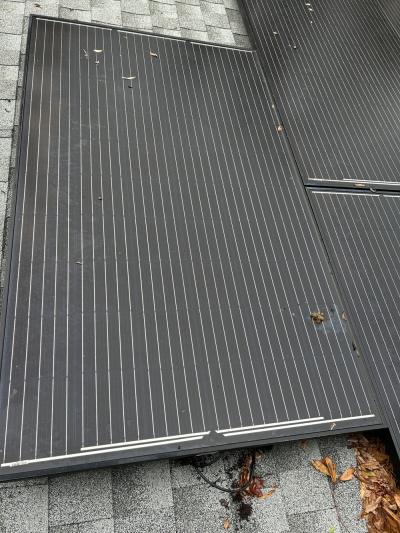Before Solar Panel Cleaning by Just Clean Pressure Washing in O'Fallon Illinois